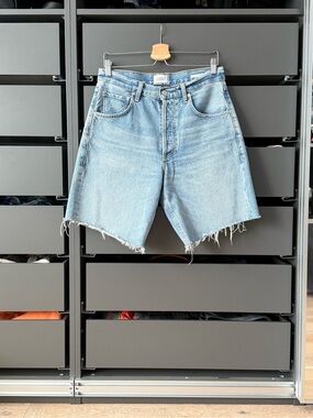 Citizens Of Humanity Light Wash Denim Longline Cutoff Shorts